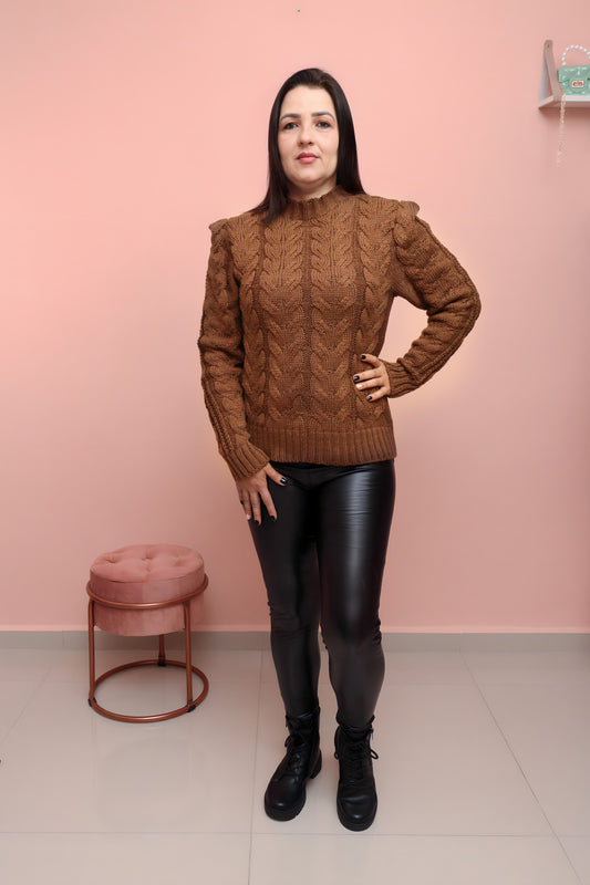 Blusa Tricot Trança